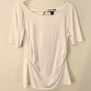 ✨LIKE NEW✨ WHBM White Bunched Blouse Shirt